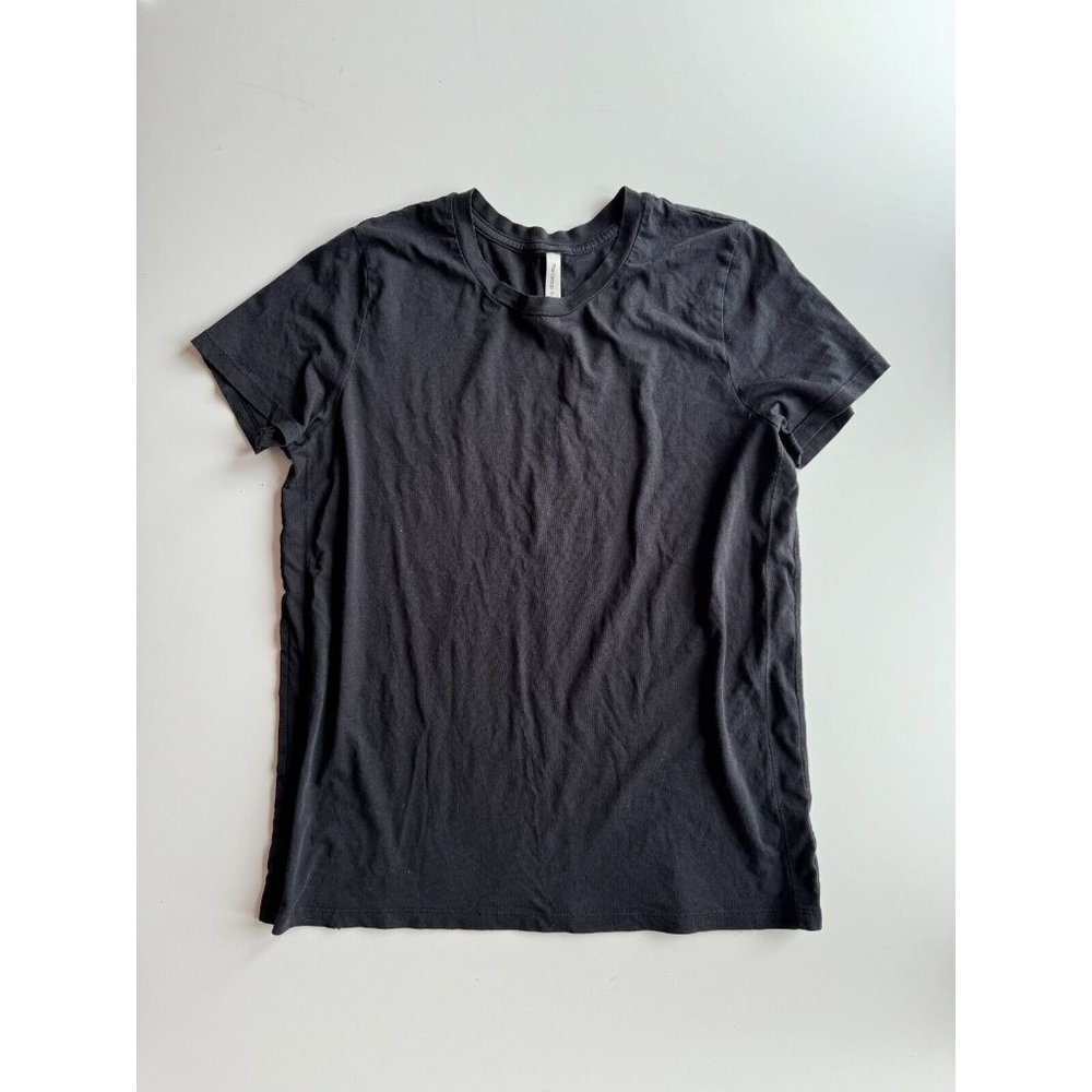 Aritzia GROUP BY BABATON Foundation Black Cotton Crew Neck T-Shirt, Size L - Picture 5 of 15